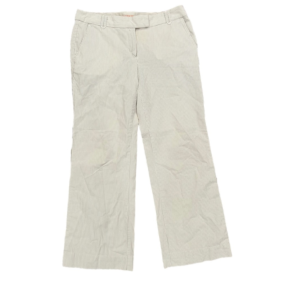 J. Crew Women’s Seersucker Straight Legged Pants City Fit Size 2